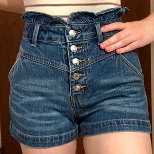 NWOT wild fable Paperbag Waist Yoke Denim Shorts